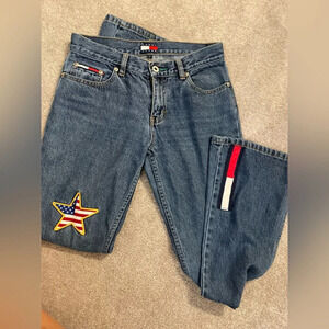 Rare VintageY2K Tommy Jeans||Tommy Hilfiger Patriotic Denim jeans size 5